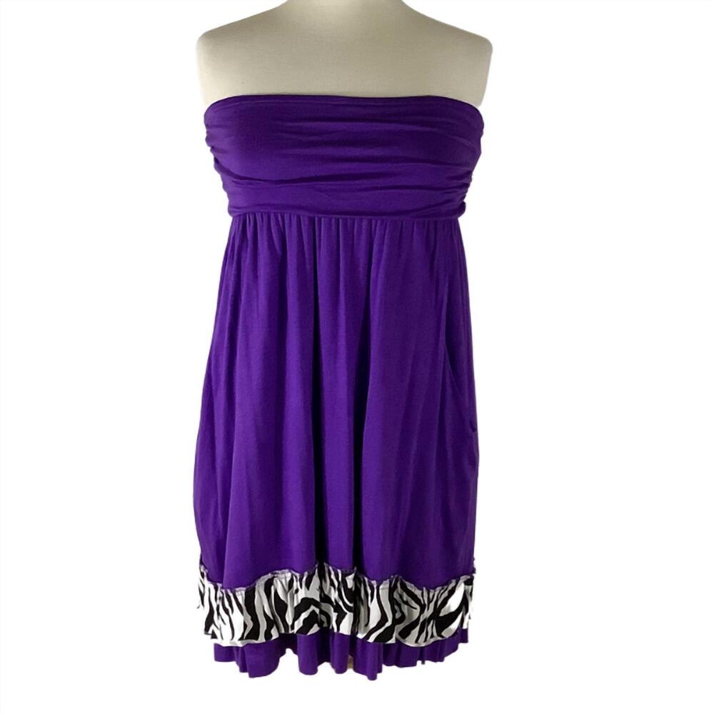 NEW LIVY LU women's tube dress in purple